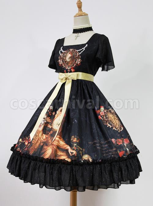 Song-Of-Time-Black-Lace-up-Retro-Classic-Lolita-Short-Sleeve-Dress-coscarnival-2128