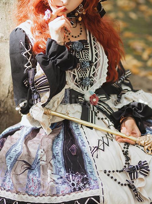 Sparrows-In-The-Mirror-Series-OP-Retro-Classic-Lolita-Long-Sleeve-Dress-coscarnival-4378