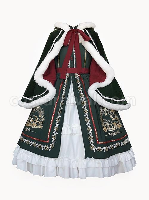 Stand-Collar-False-Two-Piece-Design-Lantern-Sleeve-Embroidered-Lace-Hem-Dress-Plush-Hooded-Cloak-Christmas-Classic-Lolita-Long-Sleeve-Dress-Set-coscarnival-2070