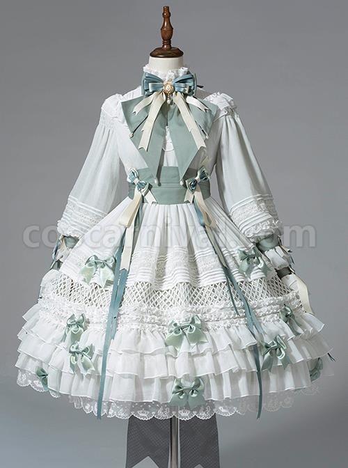 Stand-Collar-Lace-Lantern-Sleeve-Detachable-Bow-Knot-Tie-Hollow-Grid-Bow-Knot-Hem-Design-Classic-Lolita-Long-Sleeve-Dress-coscarnival-2060