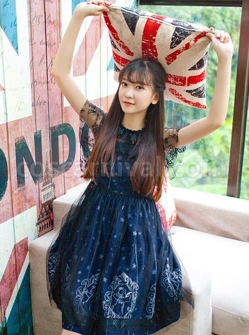 Starry-Night-Angel-Series-Navy-Blue-Two-piece-Sling-Dress-coscarnival-3670