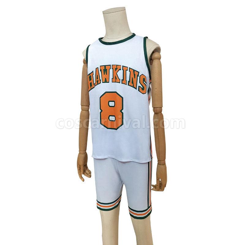 Stranger Things 4 Hawkins High School Lucas Sinclair Basketball Jersey Cosplay Costumes coscarnival01113663