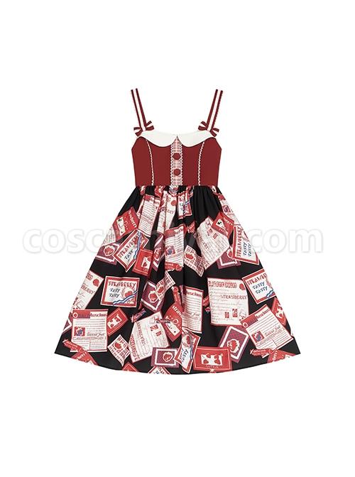 Strawberry-Daily-Series-JSK-Retro-Strawberry-Newspaper-Pattern-Element-Cute-Button-Decoration-Classic-Lolita-Slip-Dress-coscarnival-2031