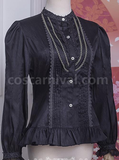 Strawberry Witch *The Fairytale Drama Of Chibor* Series Retro Slim Classic Lolita Long Sleeve Shirt coscarnival