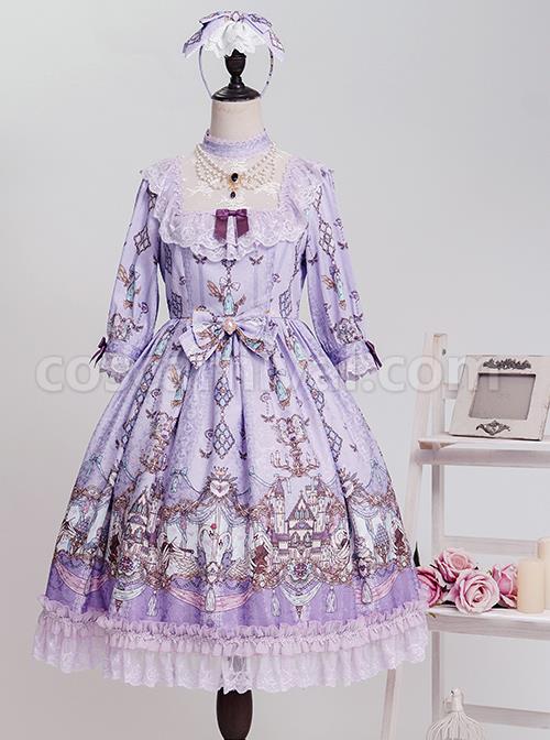 Swan-Wedding-Series-OP-Purple-Classic-Lolita-Half-Sleeve-Dress-coscarnival-2025