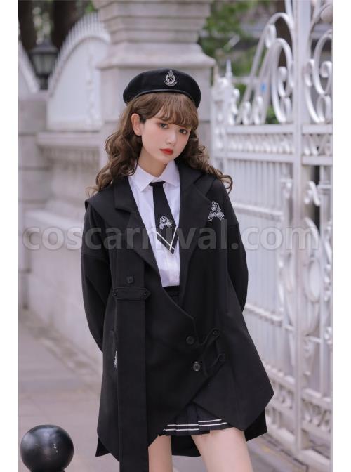 Taboo Book Series Winter Gothic Lolita Shirt And Vest And Pleated dress Three-piece Suit