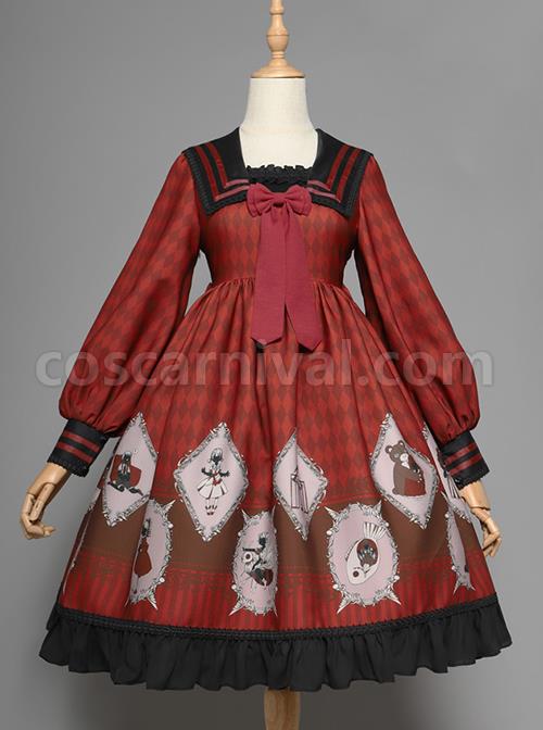 Ten Little Indians Series OP Gothic Lolita Long Sleeve Dress coscarnival