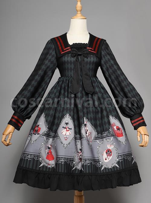 Ten Little Indians Series OP Gothic Lolita Long Sleeve Dress