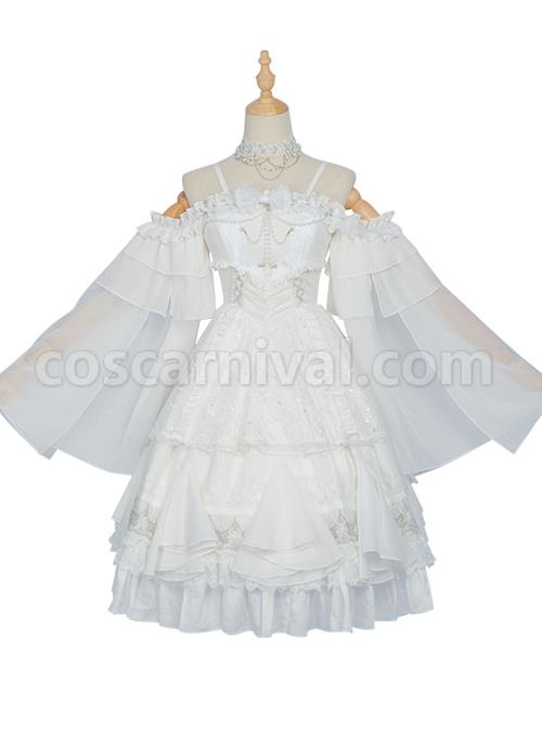 Thames-God-Series-JSK-White-Chiffon-Classic-Lolita-Elegant-Tea-Party-Sling-Dress-coscarnival-4885