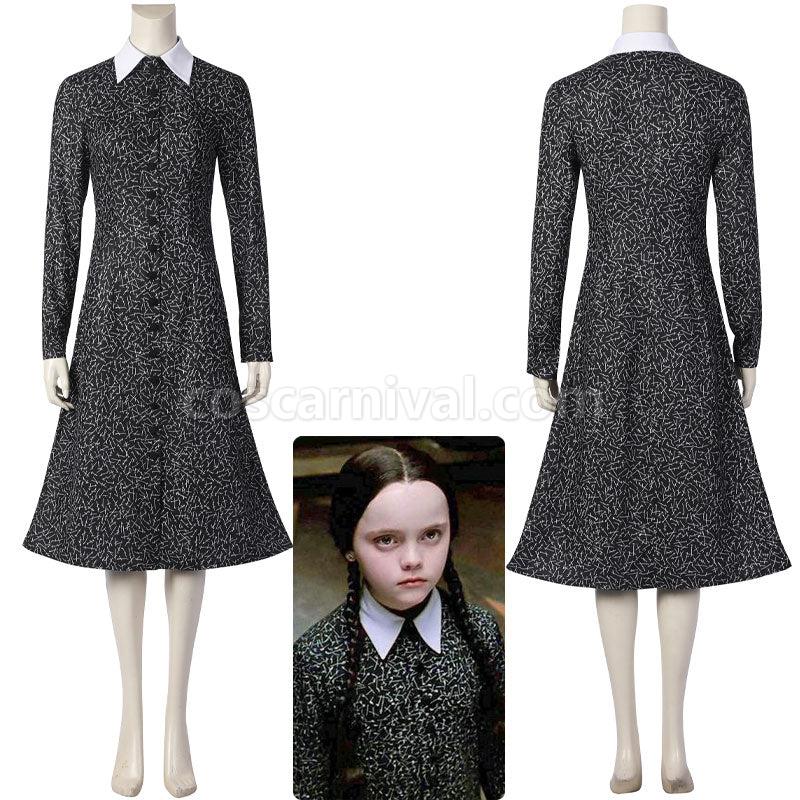The Addams Family Wednesday Addams Christina Ricci Cosplay Costumes coscarnival01112544