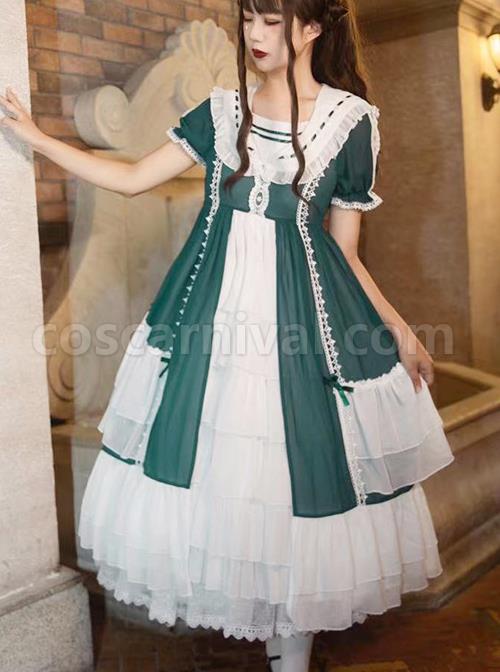 The-Forest-Of-Morning-Mist-Series-OP-Classic-Lolita-Short-Sleeve-Dress-coscarnival-1980