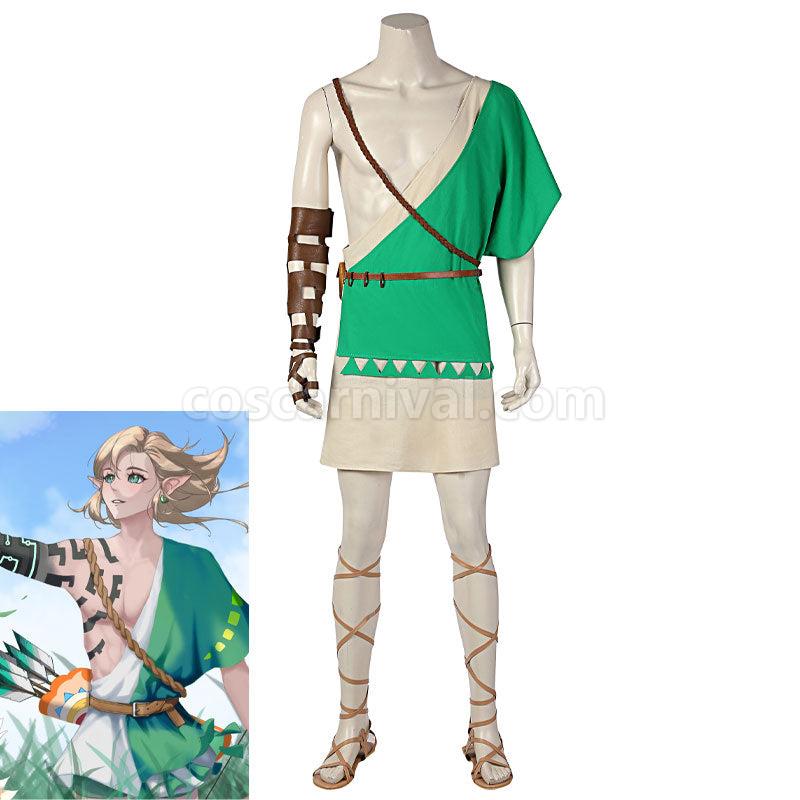 The Legend of Zelda Breath of The Wild 2 Link Fullsuit Cosplay Costumes coscarnival01118012