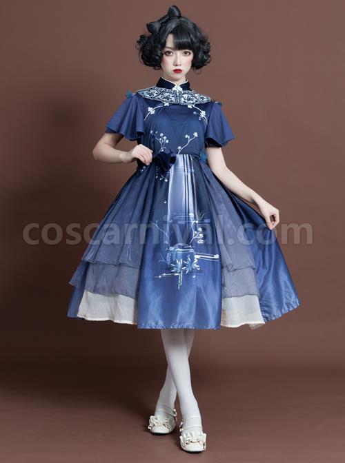 The-Moon-In-The-Mirror-Series-Chinese-Style-Elegance-Classic-Lolita-Short-Sleeve-Dress-coscarnival-1058