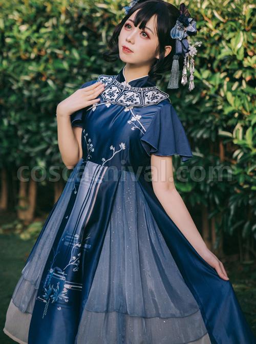 The-Moon-In-The-Mirror-Series-Chinese-Style-Elegance-Classic-Lolita-Short-Sleeve-Dress-coscarnival-1074