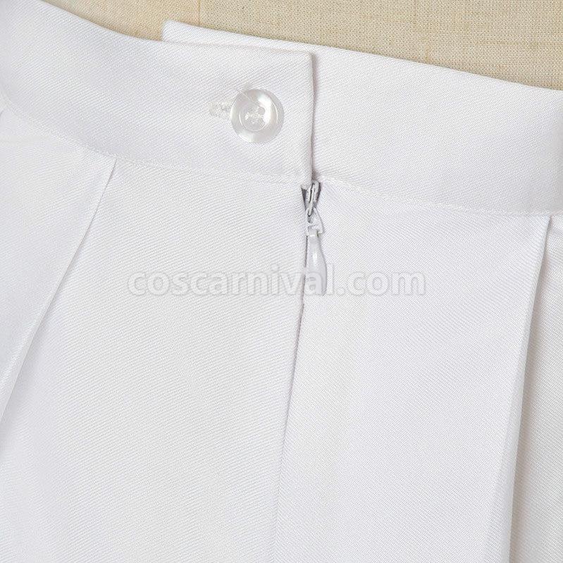 The Promised Neverland Emma White Shirt Skirt Suit Cosplay Costume With Free Tattoo Sticker coscarnival011116450