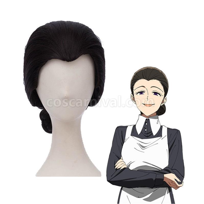 The Promised Neverland Mama Isabella Short Black Cosplay Wigs coscarnival011116367