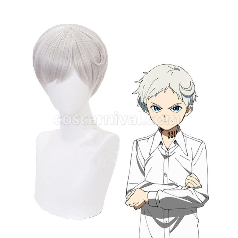 The Promised Neverland Norman Short White Cosplay Wigs coscarnival011116406