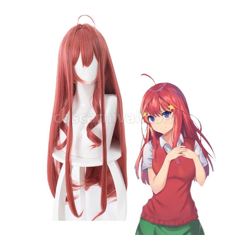 The Quintessential Quintuplets Itsuki Nakano Long Red Cosplay Wigs coscarnival011114561