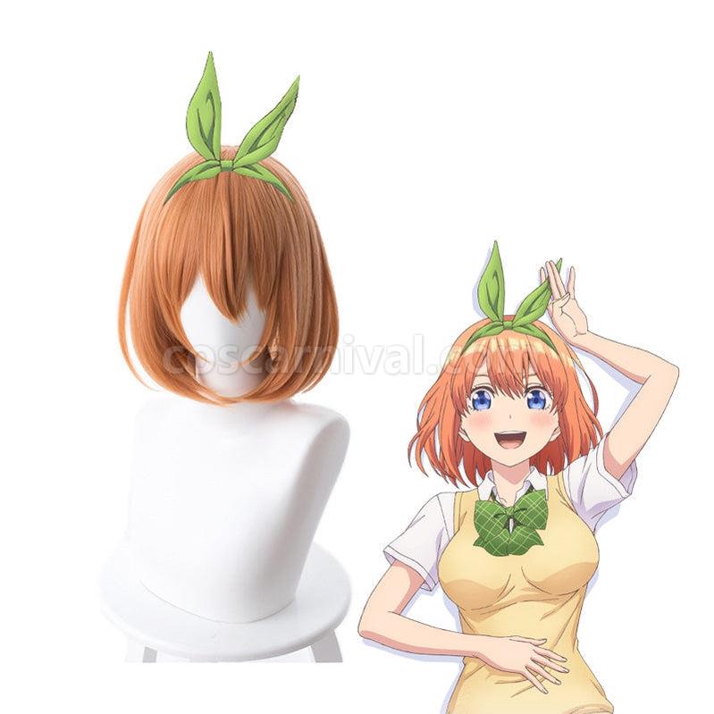 The Quintessential Quintuplets Yotsuba Nakano Short Orange Cosplay Wigs coscarnival011114575