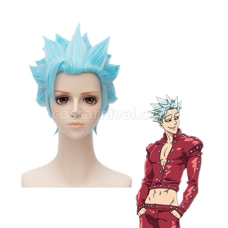 The Seven Deadly Sins Ban Short Blue Cosplay Wigs coscarnival011116195