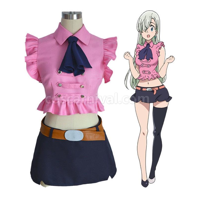 The Seven Deadly Sins Elizabeth Liones Cosplay Costume coscarnival011117136