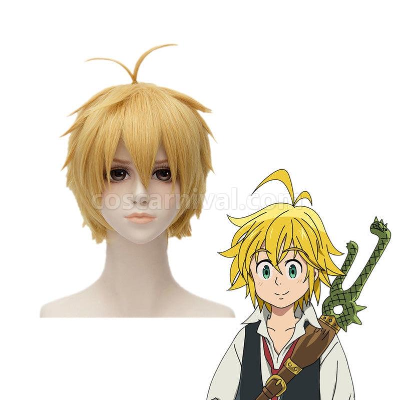 The Seven Deadly Sins Meliodas Short Blond Cosplay Wigs coscarnival011116242