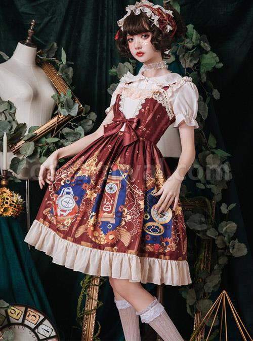 Time-Machine-Heart-Series-Printing-JSK-Retro-Classic-Lolita-Sling-Dress-coscarnival-4332