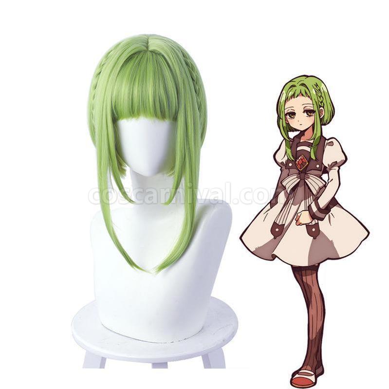 Toilet Bound Hanako kun Nanamine Sakura Cosplay Wig Short Green Cosplay Wigs coscarnival011119458