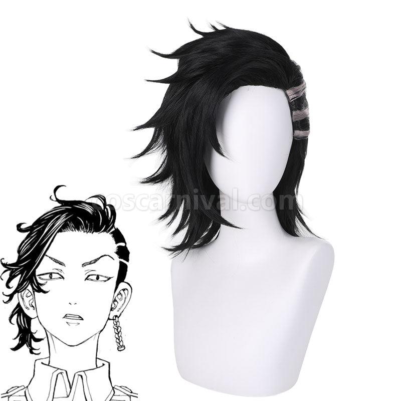 Tokyo Revengers Hajime Kokonoi Black Cosplay Wigs coscarnival01119416