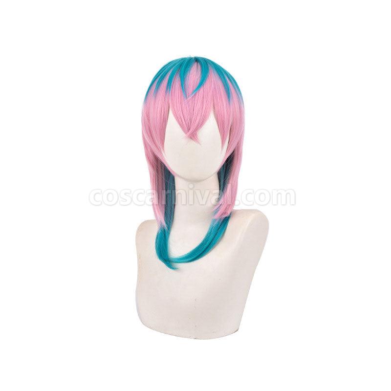 Tokyo Revengers Rindo Haitani Blue Pink Short Cosplay Wigs coscarnival011110233