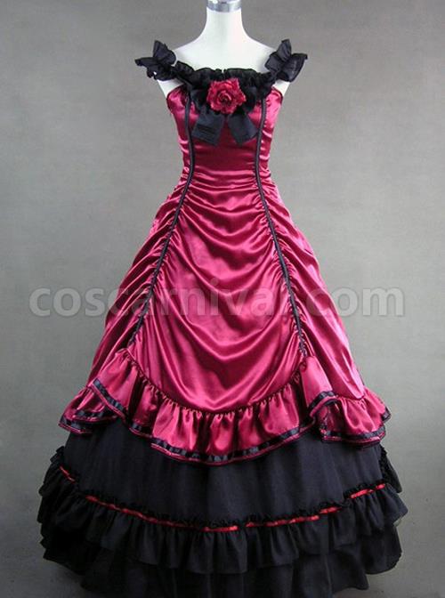 Victorian Aristocratic Gorgeous Blue Gothic Lolita Prom Dress coscarnival