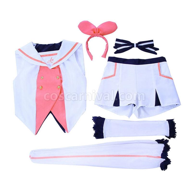 Virtual YouTuber Kizuna AI Uniform Cosplay Costumes Halloween Party Show Dress coscarnival011116054