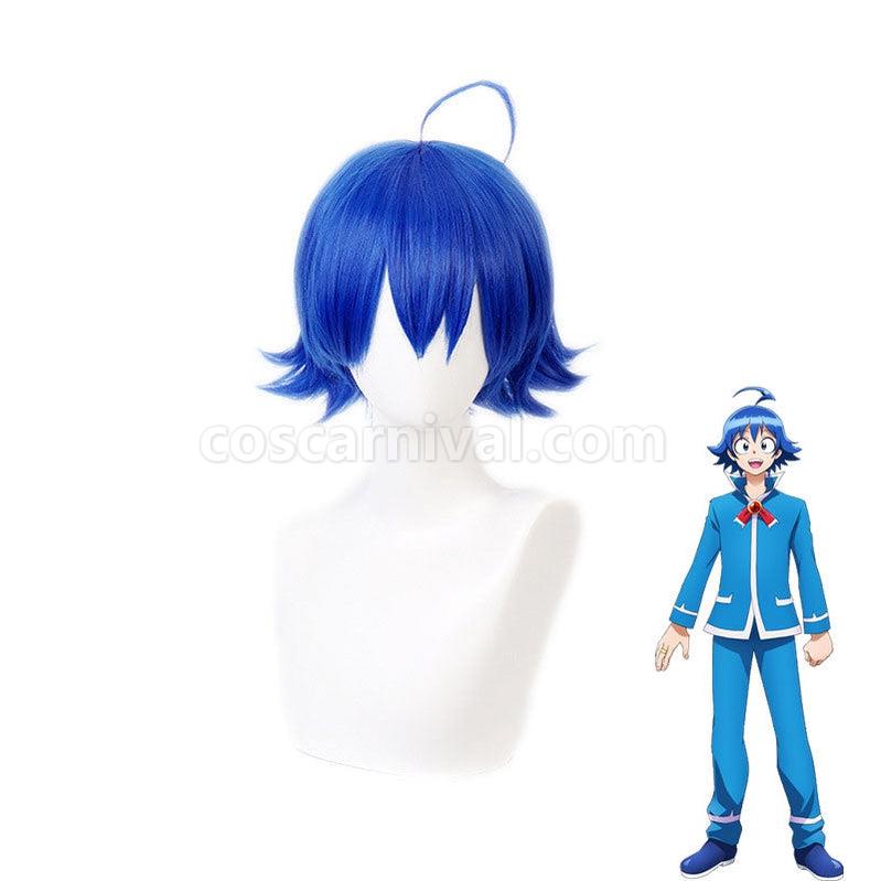 Welcome to Demon School! Iruma kun Iruma Suzuki Blue Cosplay Wigs coscarnival011110721