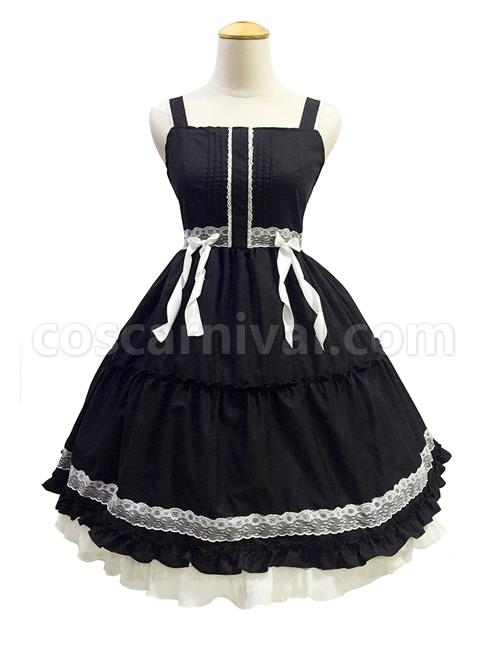 White-Lace-Cute-Pure-Color-Sweet-Lolita-Sling-Dress-coscarnival-145