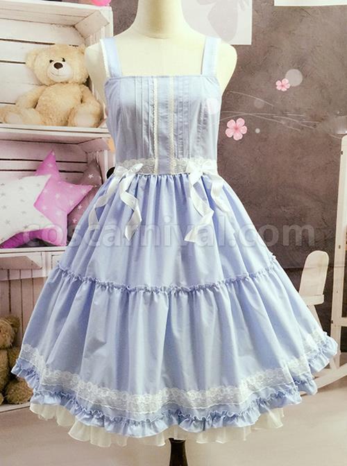 White-Lace-Cute-Pure-Color-Sweet-Lolita-Sling-Dress-coscarnival-148
