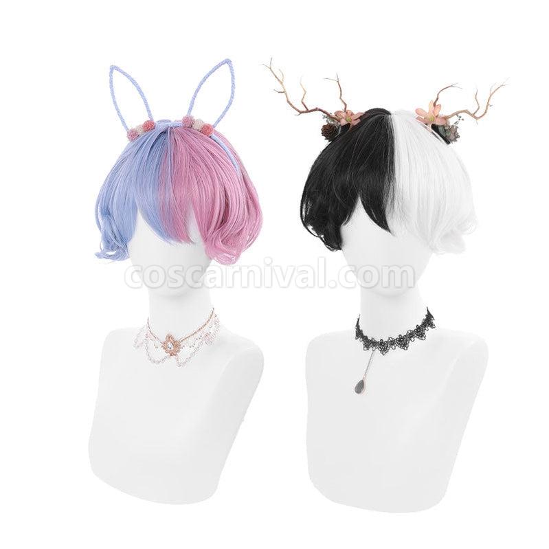 Women Fashion Wig Red Blue Black White Short Lolita Wigs coscarnival011111958