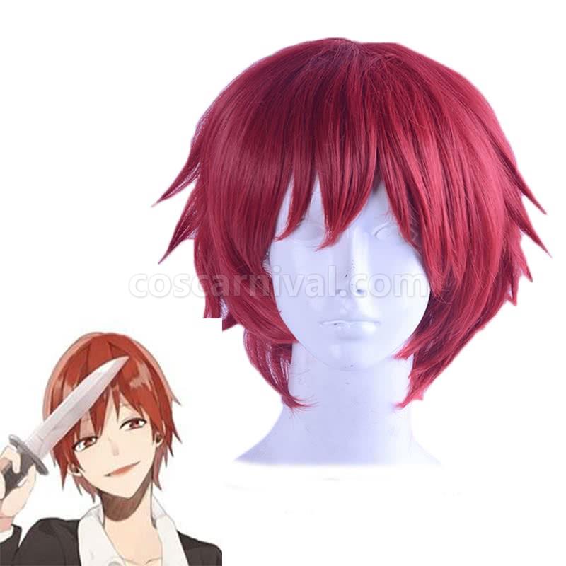 assassination classroom karma akabane red short wig anime costume