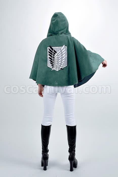 타이탄 eren jaeger에 대한 공격 정찰 군단 자유 망토 맞춤 코스프레 의상의 날개