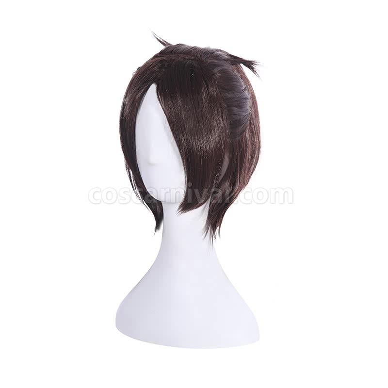 attack on titan hanji zoe short brown wigs custom cosplays