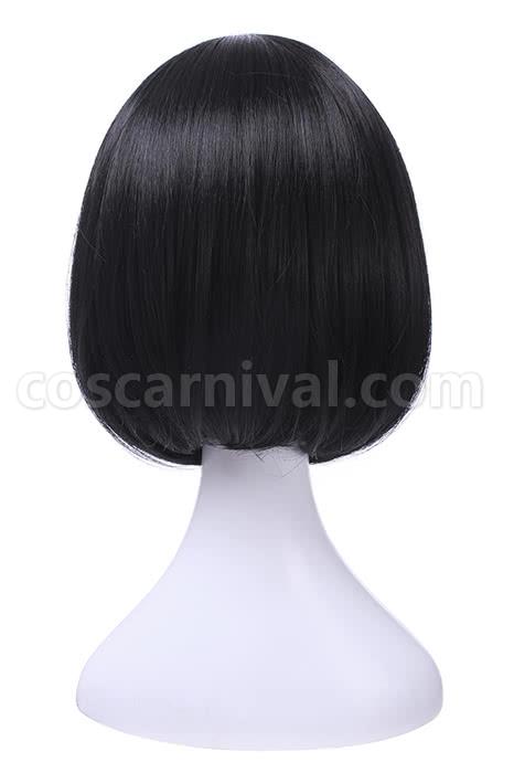 attack on titan mikasa 25cm short black wigs custom costumes