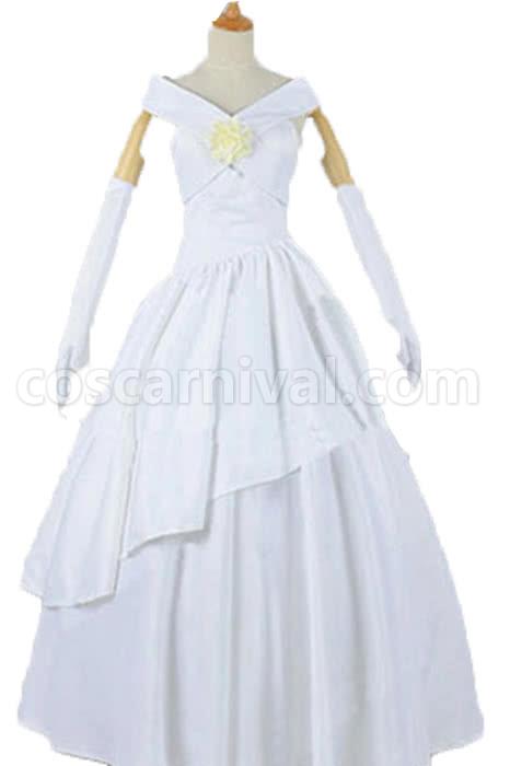 Attack On Titan Mikasa White Wedding Cosplay Costume