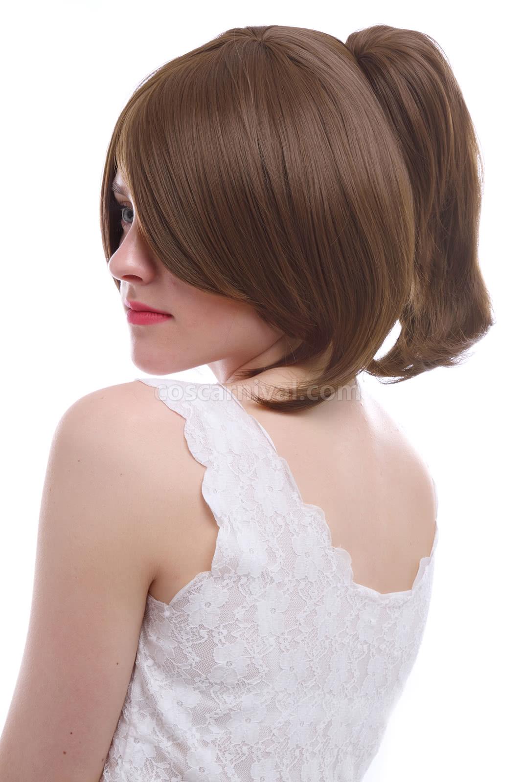 attack on titan sasha brown blouse clip on ponytail wigs custom cosplay