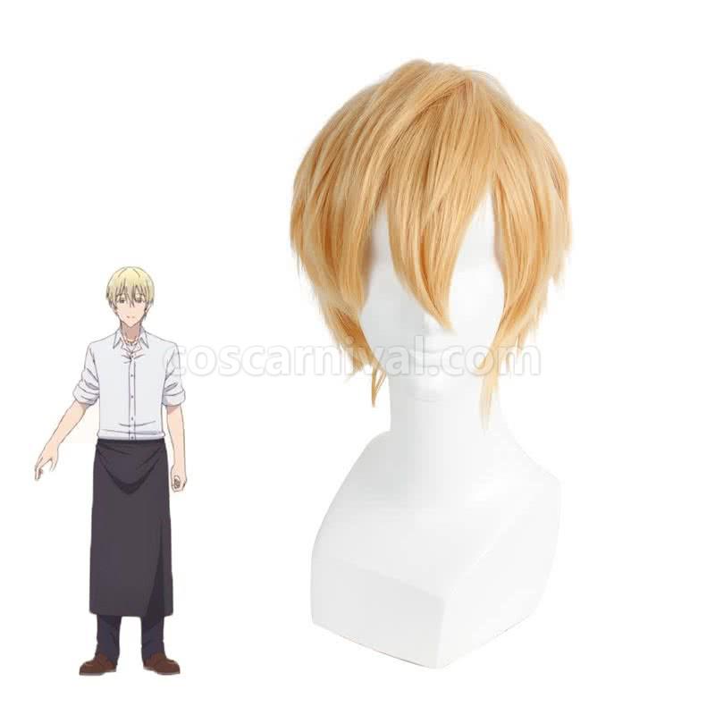 blend s dino 32cm short peach straight synthetic hair wig cosplay costume