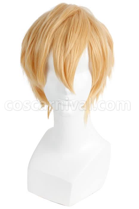blend s dino 32cm short peach straight synthetic hair wig cosplay costume