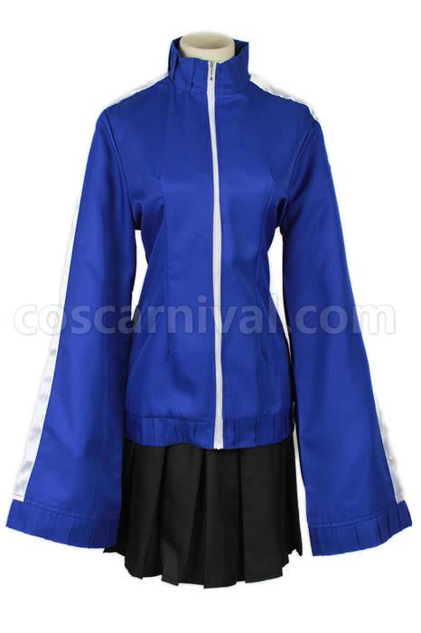 Blue Japanese School Girl of Ene Character in the MekakuCity Actors Costume