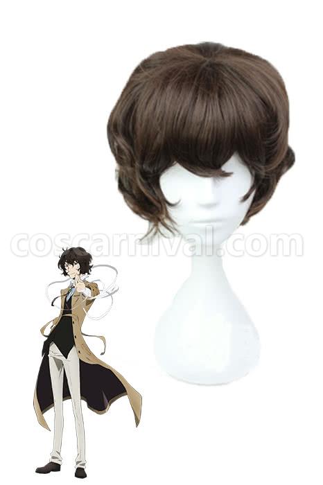 bungo stray dogs osamu dazai brown synthetic wigs costume