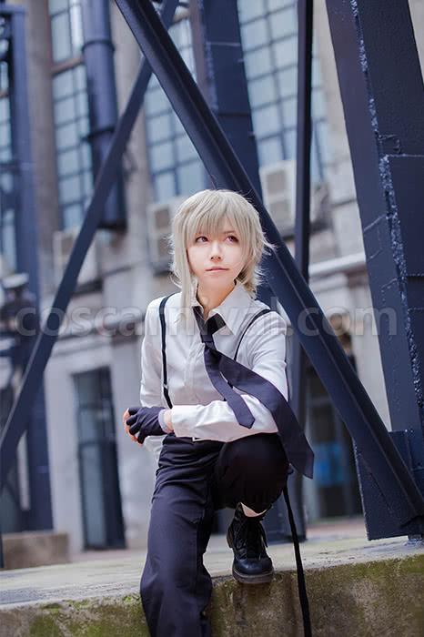 Bungou Stray Dogs Atsushi Nakajima With White Shirt And Black Pants Custom Cosplay Costume