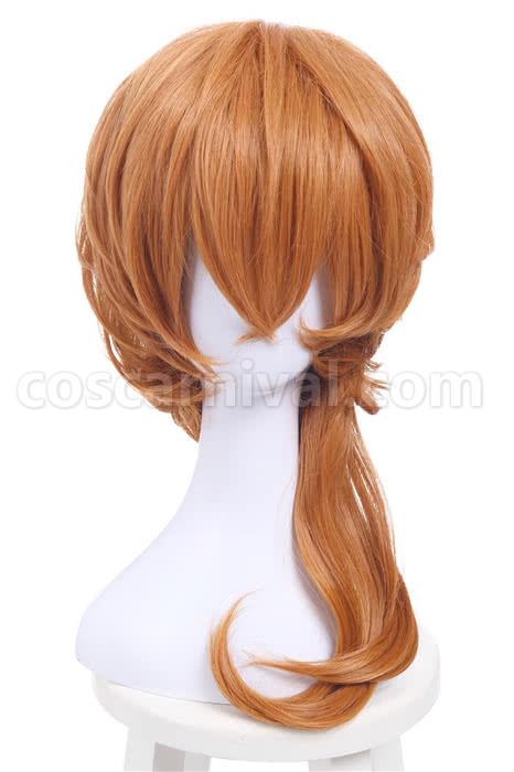 bungou stray dogs chuya nakahara short orange medium wavy wigs anime cosplay costumes