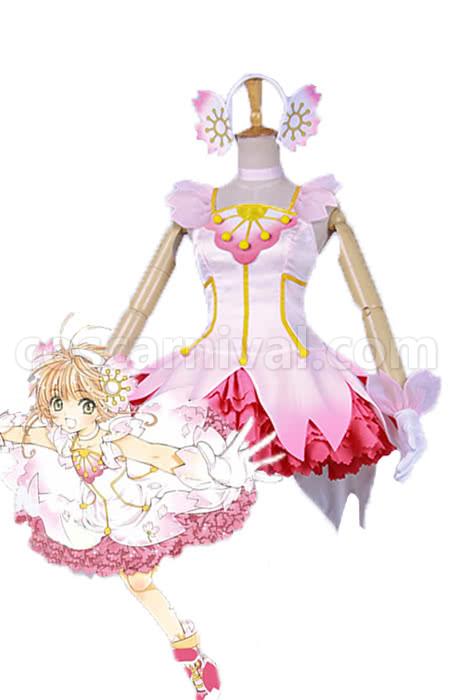 Cardcaptor Sakura Sakura Kinomoto Clear Card Pink Dress Custom Costume