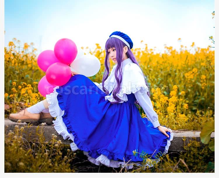 Cardcaptor 사쿠라 Tomoyo Daidouji 가수 블루 드레스 코스프레 의상